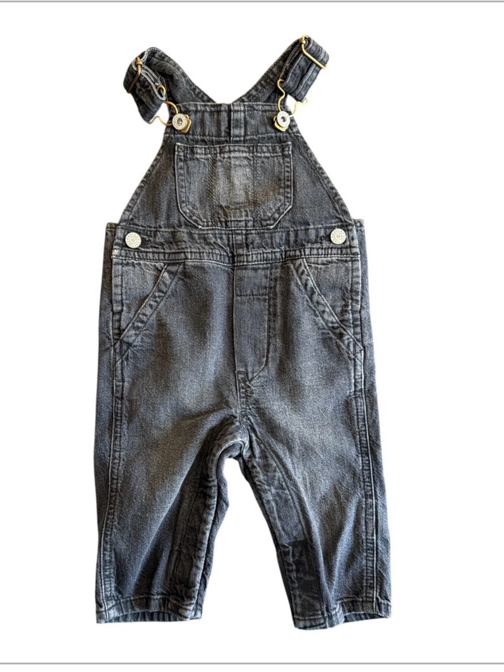 GAP infants black Denim Overalls. 3-6 months. 100% Cotton.